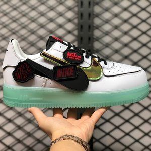 Air Force1'07 white and green bright tick